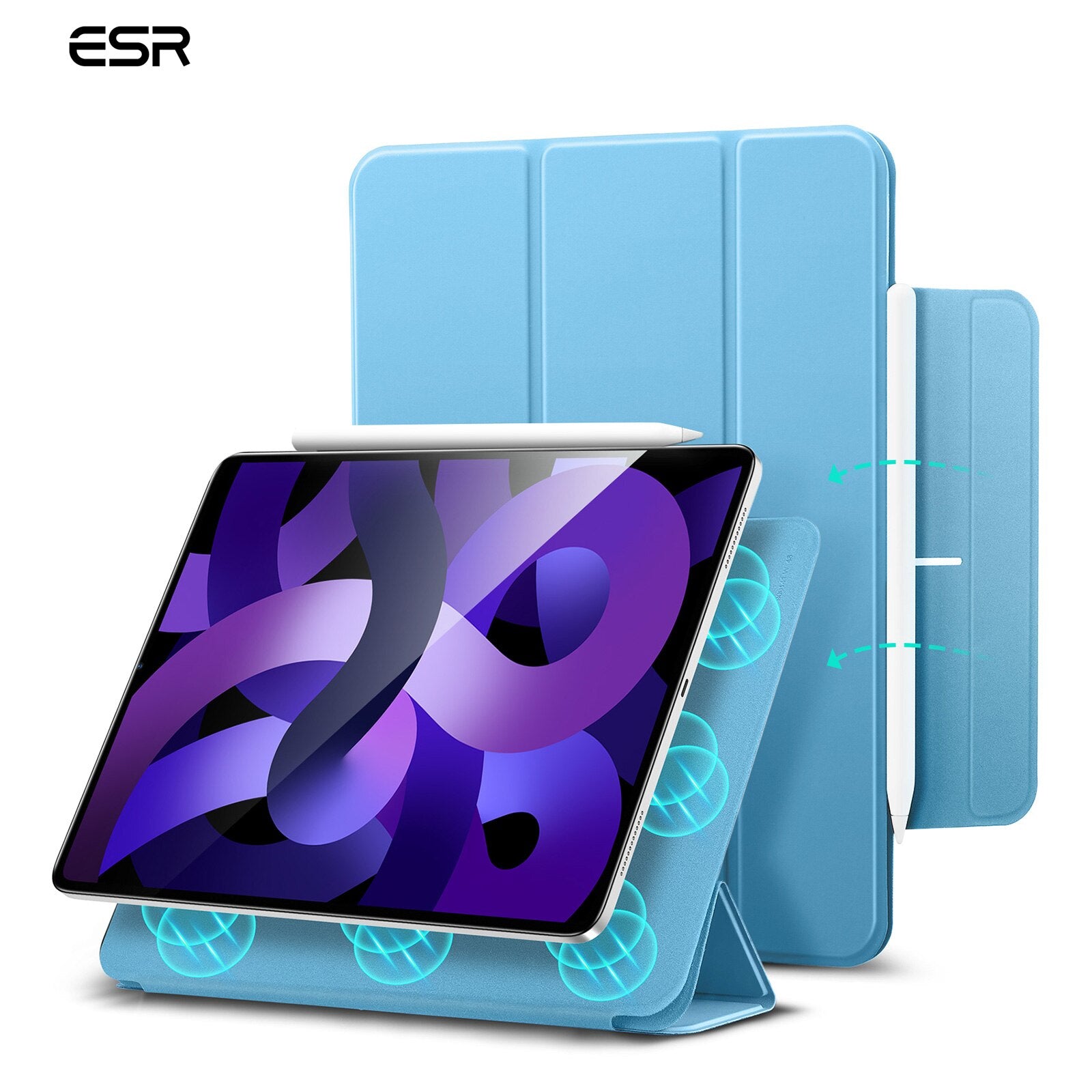 ESR Magnetic Folding Smart Folio Funda for iPad Air 4 10.9 2020-2022 Smart Cover