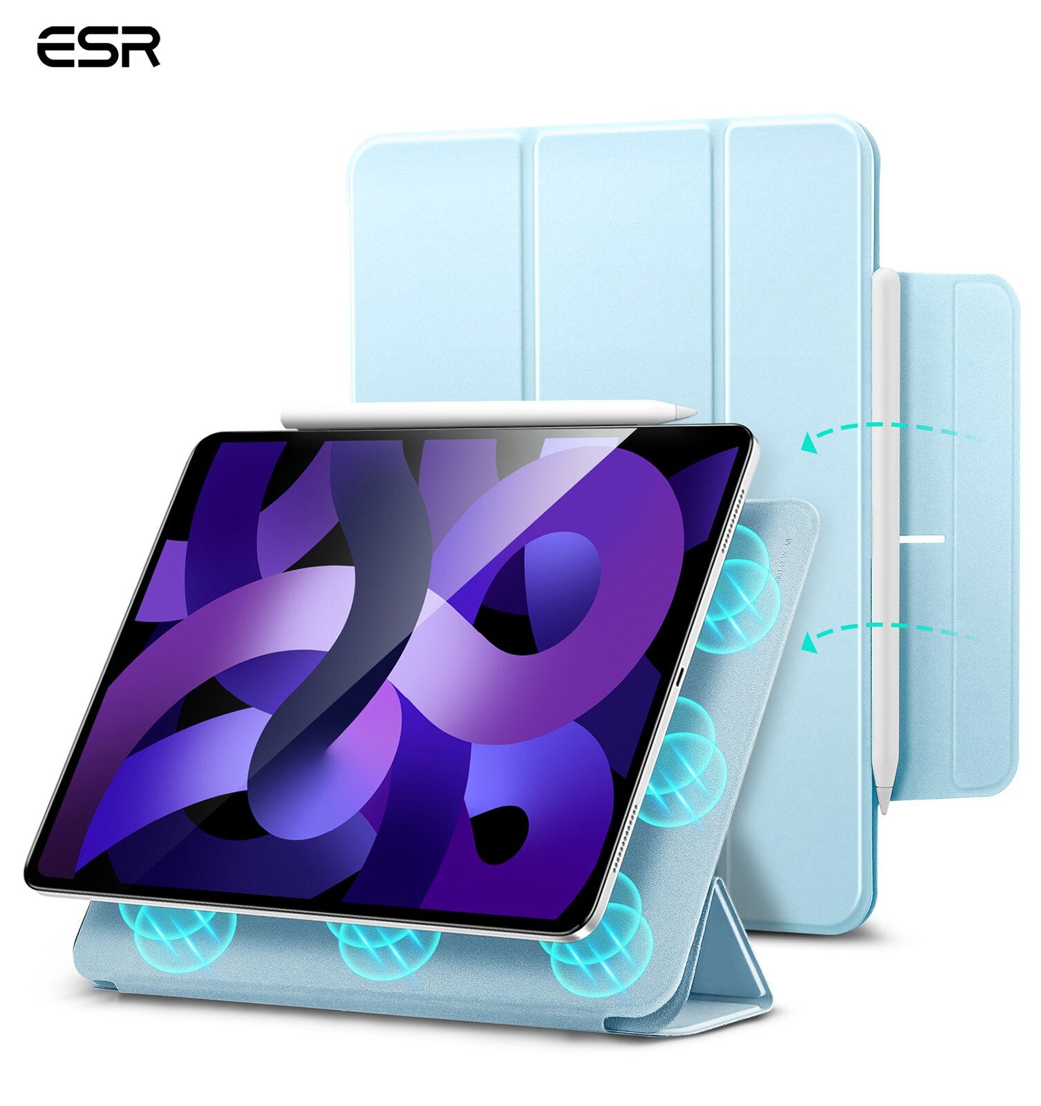 ESR Magnetic Folding Smart Folio Funda for iPad Air 4 10.9 2020-2022 Smart Cover