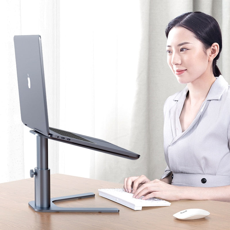 Laptop Stand Riser Aluminum Alloy Ergonomic - Adjustable Support Holder for 10-15.6