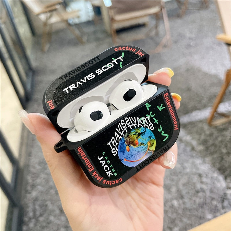 Cactus Jack x ASTRO WORLD Travis Scott AirPods Silicone Earphone Case.