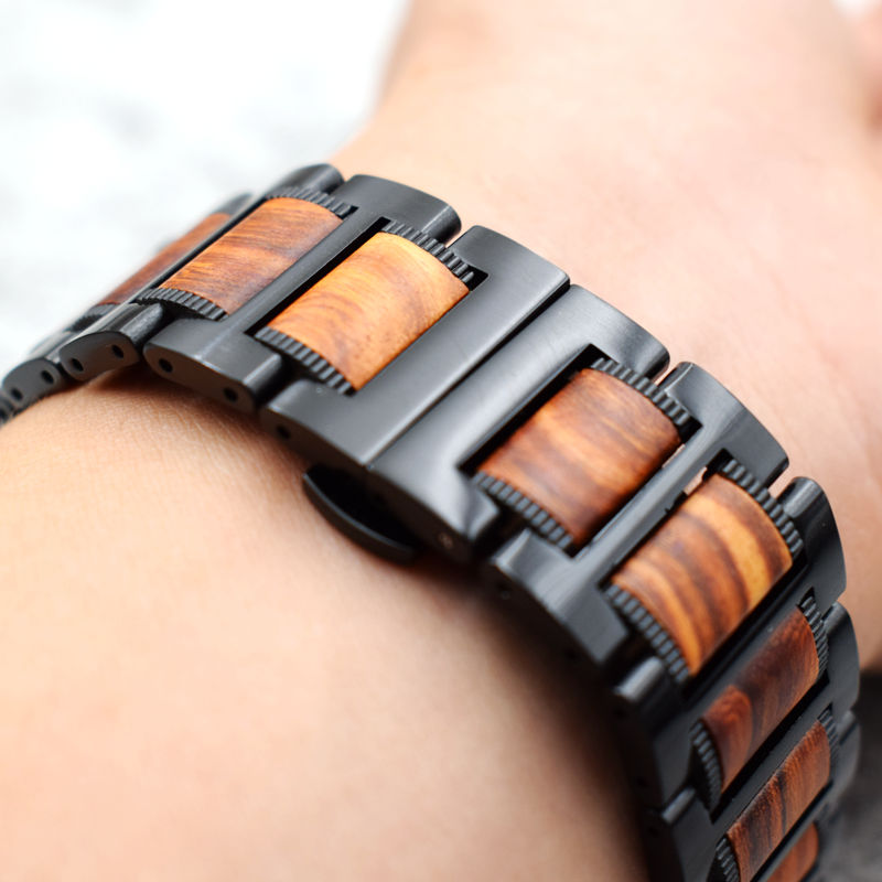 Ultra 49 Wood Metal Bracelet for Apple Watch Band