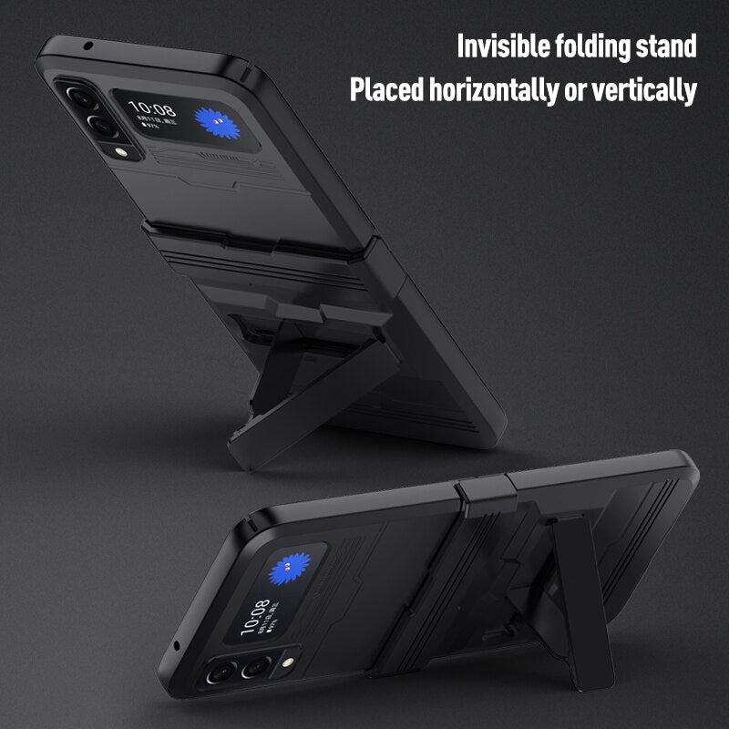 GALAXY Z Flip3 5 Alloy Shield: Heavy-Duty Rugged Drop Protection with built in stand