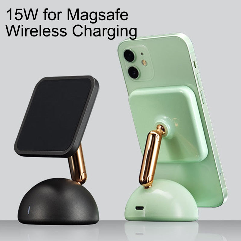 PowerMag 15W Magsafe Wireless Charger Stand for iPhone  Fast Magnetic Wireless Charger