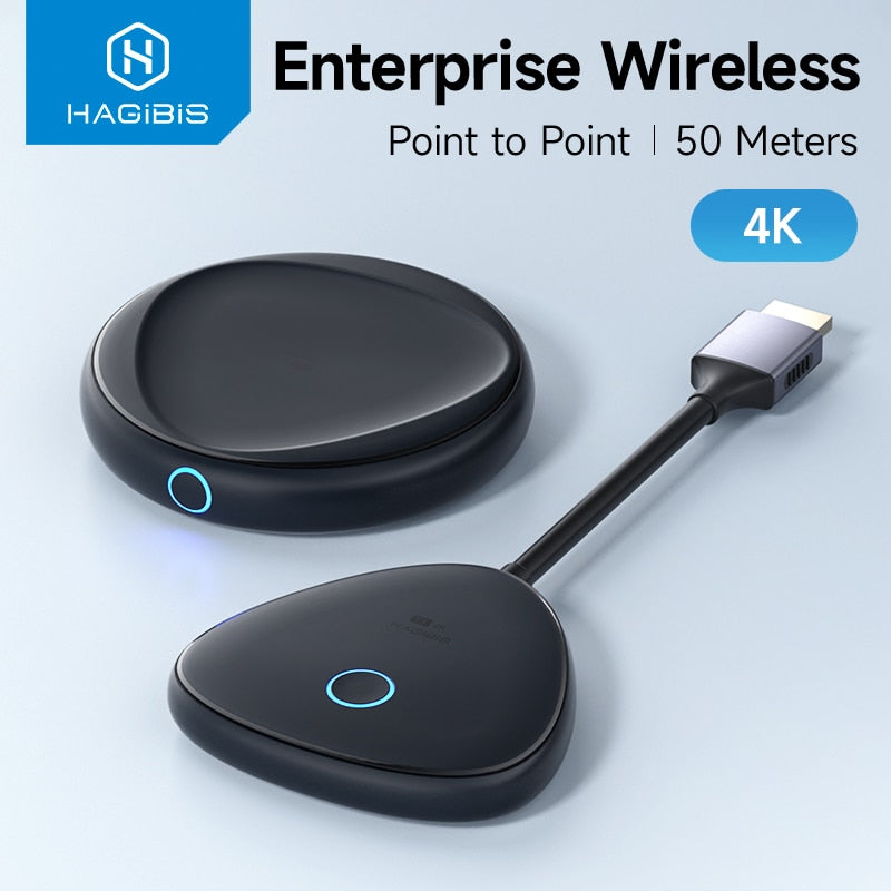 Hagibis Wireless 4K HDMI-Compatible Enterprise Extender Kit Display Adapter Dongle Casting Video Audio