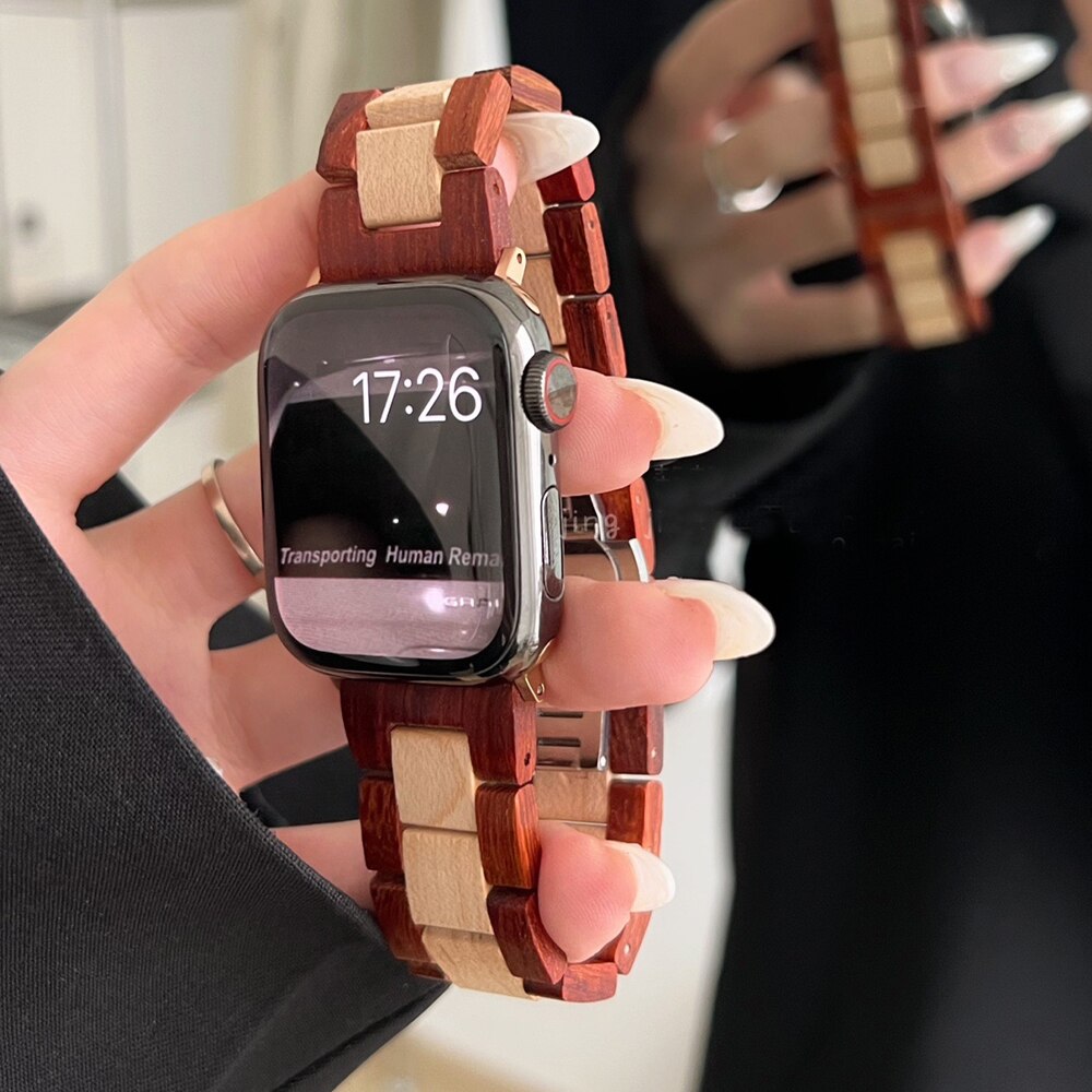 WoodenLink Ultra Luxury Bracelet for Apple Watch Series 5 6 7 8 44 40 38 42mm