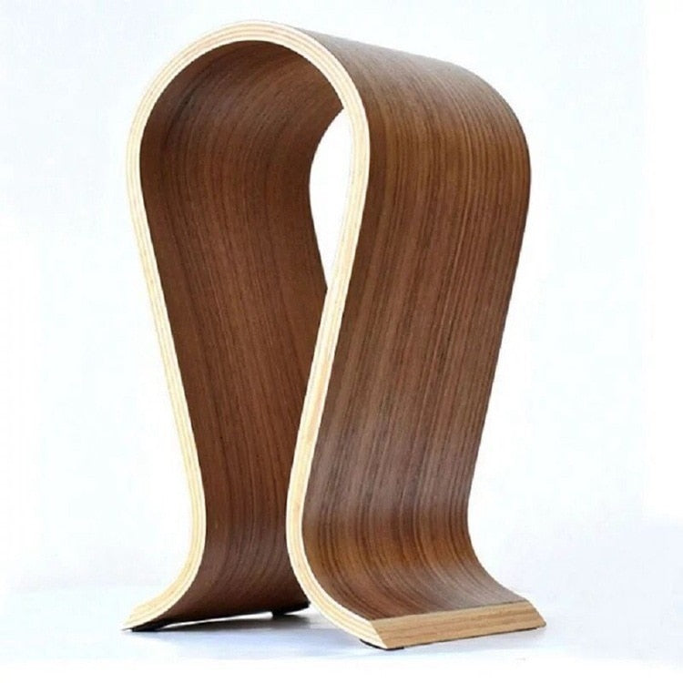U-Shape Detachable Carbon Wooden Headphone Stand