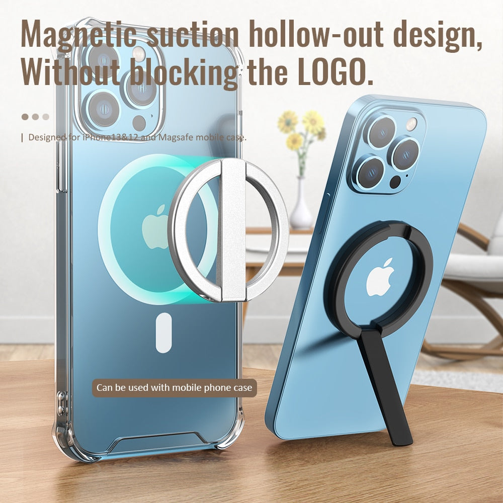 Magsafe Mini Alloy Portable Foldable Desktop Holder Bracket - VAORLO Magsafe Magnetic Stand for iPhone 12 13 Series Magsafe Case