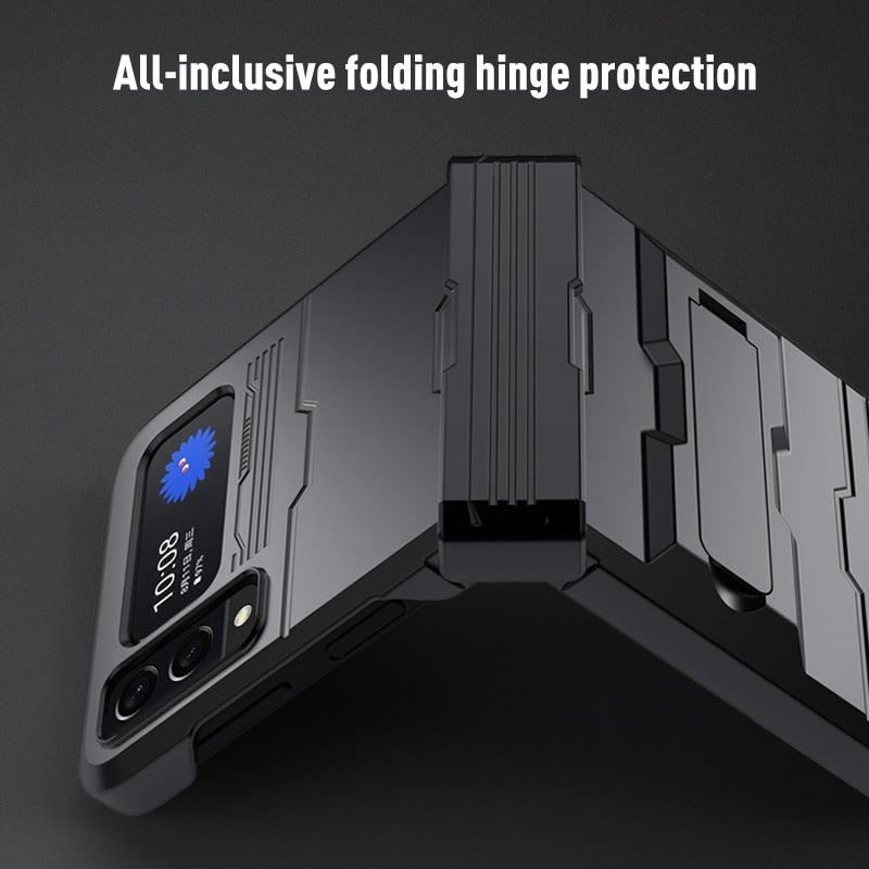 GALAXY Z Flip3 5 Alloy Shield: Heavy-Duty Rugged Drop Protection with built in stand