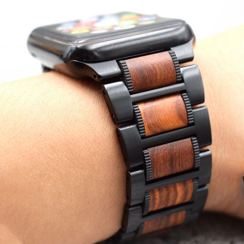 Ultra 49 Wood Metal Bracelet for Apple Watch Band