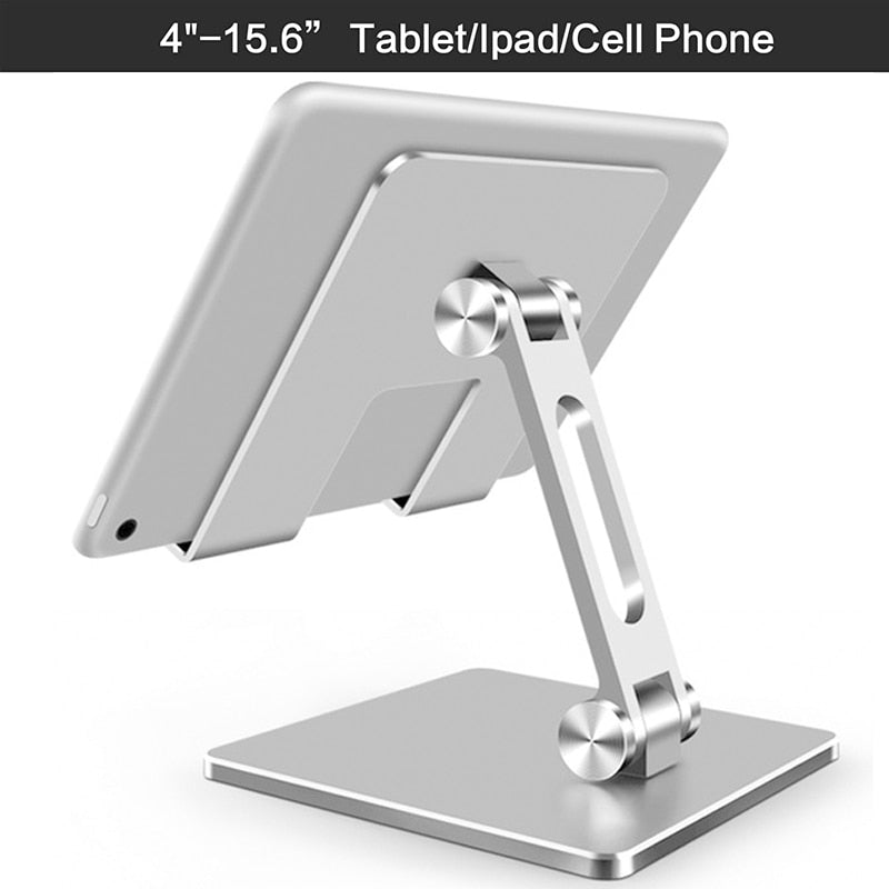 T-WOLF Universal Metal Desk Mobile Phone Holder Stand for iPhone iPad Xiaomi Adjustable Desktop Tablet Holder.