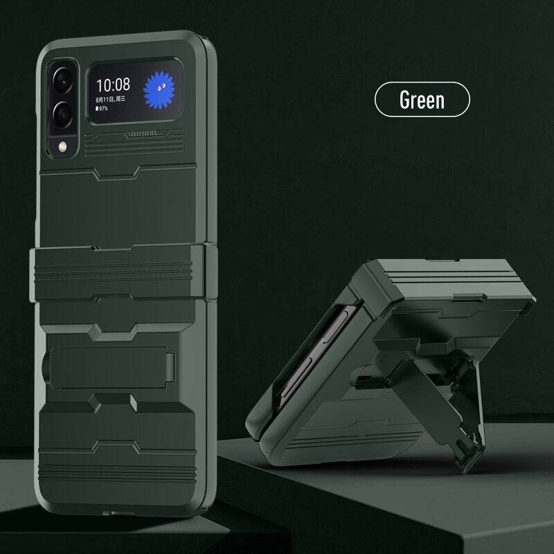 GALAXY Z Flip3 5 Alloy Shield: Heavy-Duty Rugged Drop Protection with built in stand