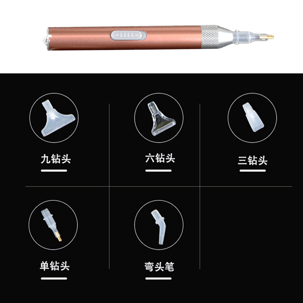 5 in 1 USB Charging Luminous Point Drill Pen Kit