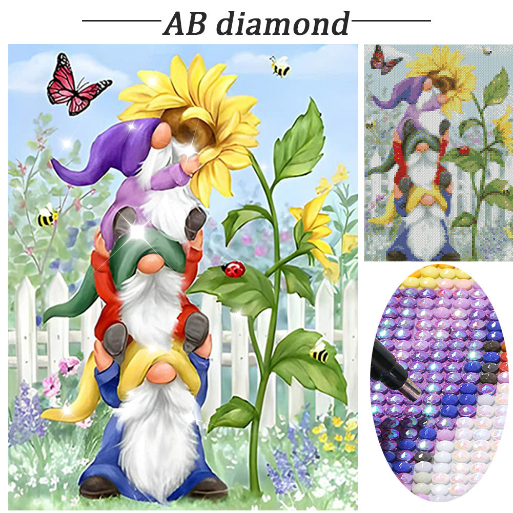 Butterfly Flower- Square AB Drills Diamond Painting(75*45cm)