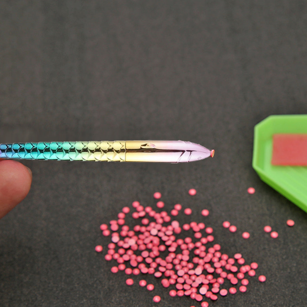 Fish Tail 5D Diamond Painting Point Drill Pen DIY Pick Up Rhinestones Tools