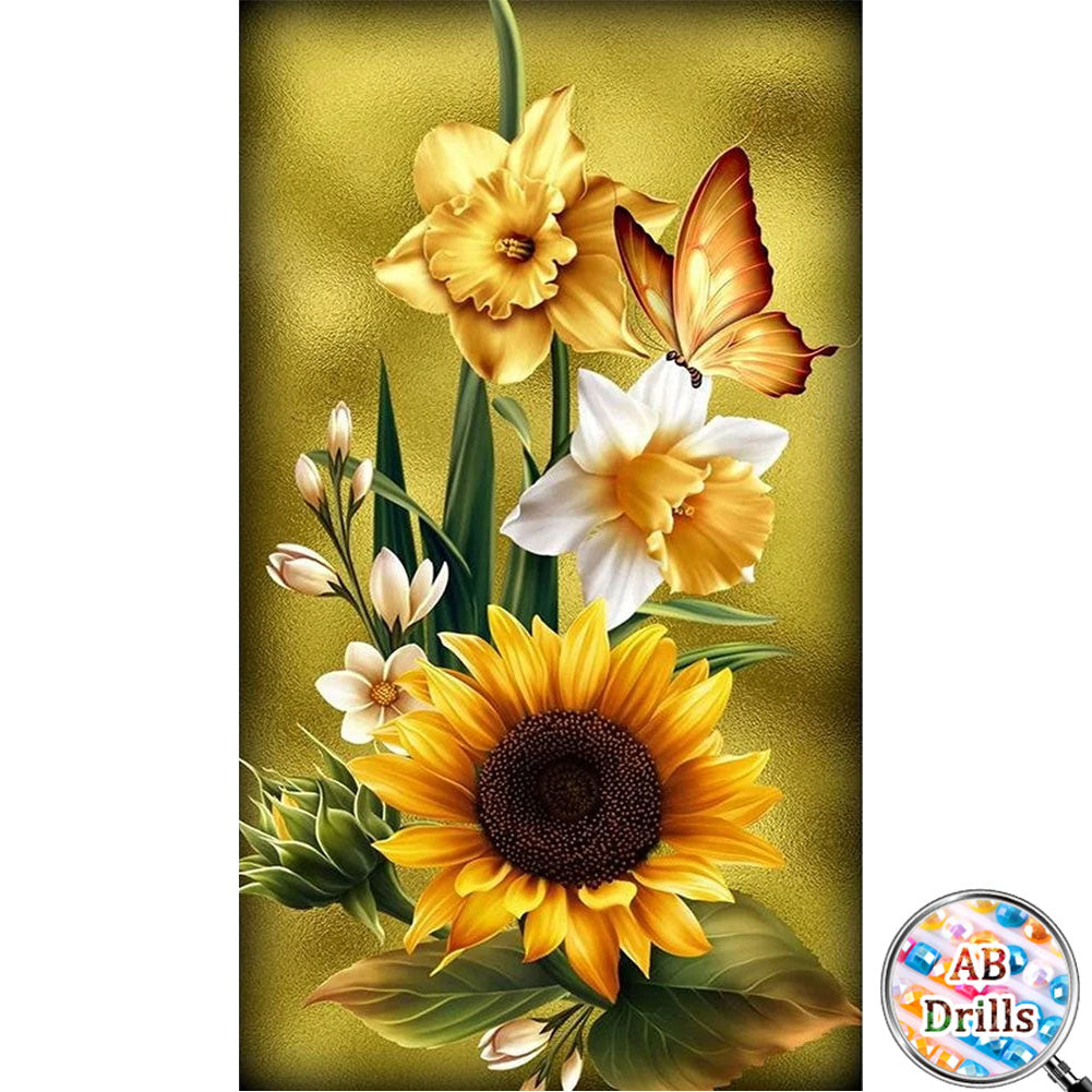 Butterfly Flower- Square AB Drills Diamond Painting(75*45cm)