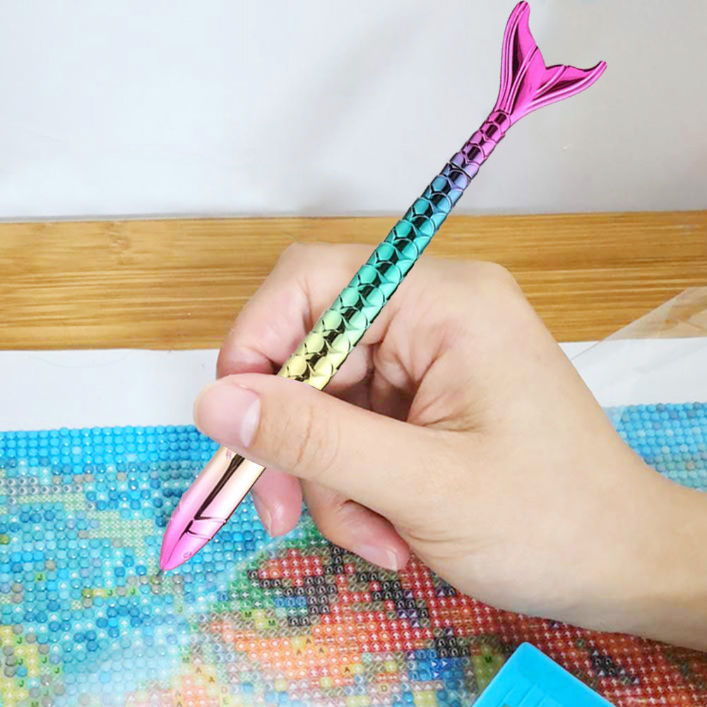 Fish Tail 5D Diamond Painting Point Drill Pen DIY Pick Up Rhinestones Tools