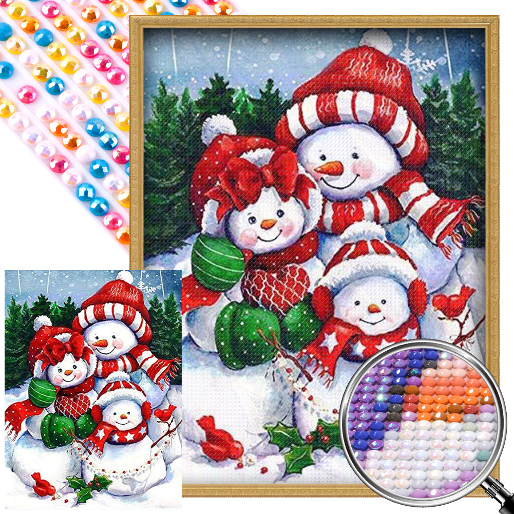 Snowman - Round AB Drills Diamond Painting(35*45cm)