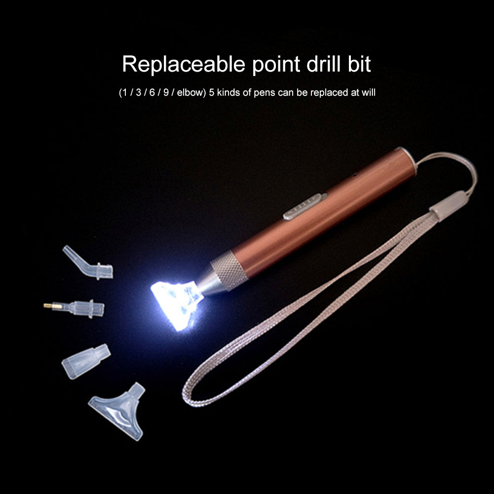 5 in 1 USB Charging Luminous Point Drill Pen Kit