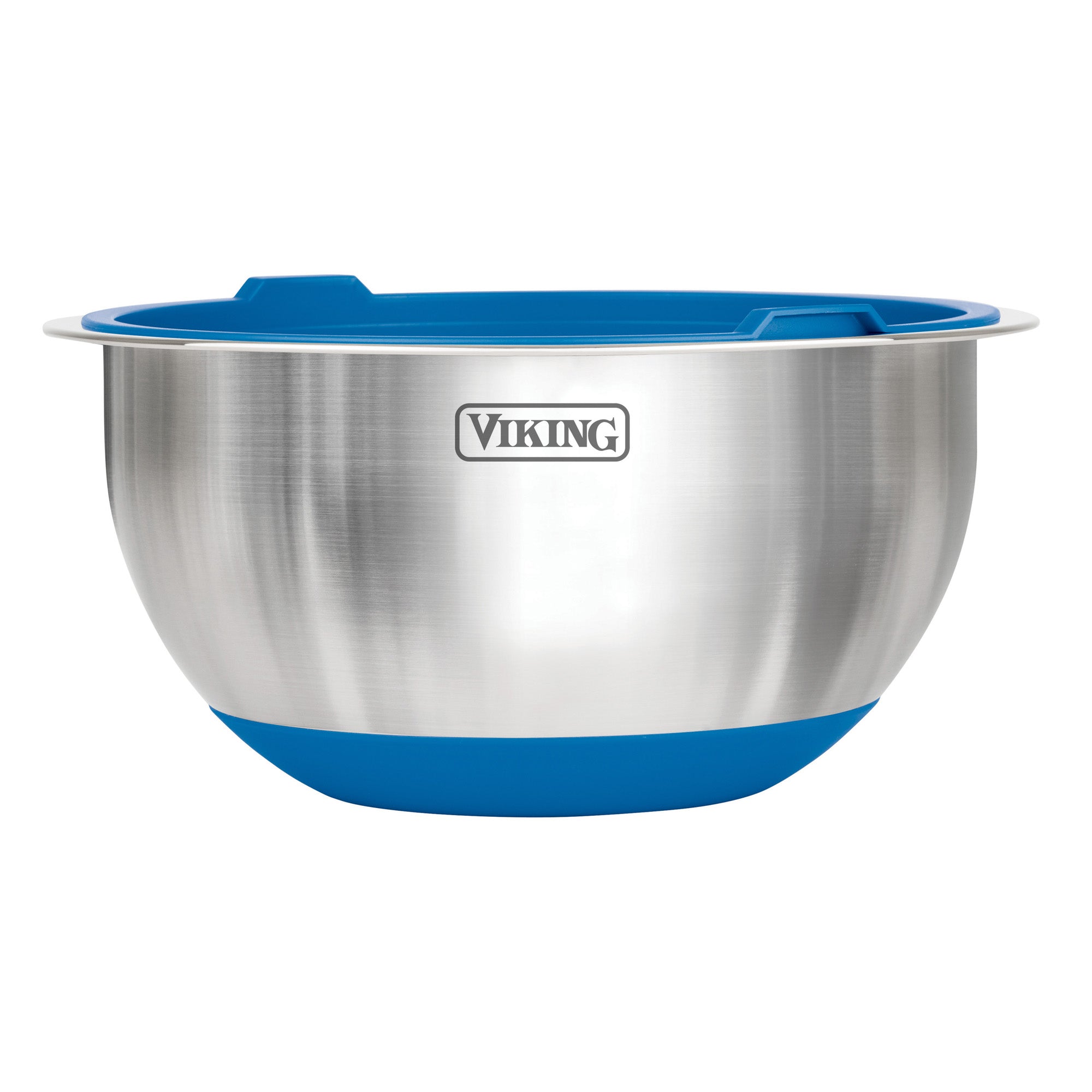 Viking 10-Piece Stainless Steel Mixing Bowl Set with Lids, Blue