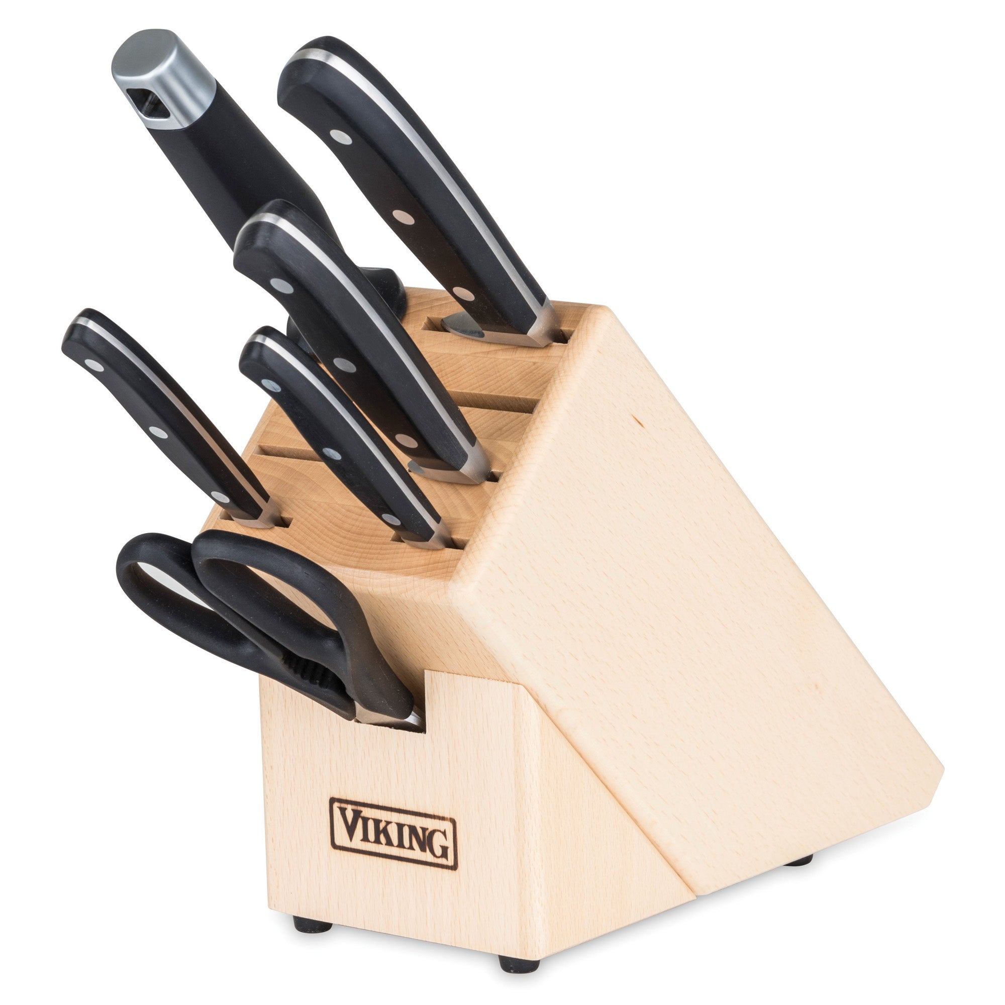 Viking Professional 9-Slot Beechwood Knife Block