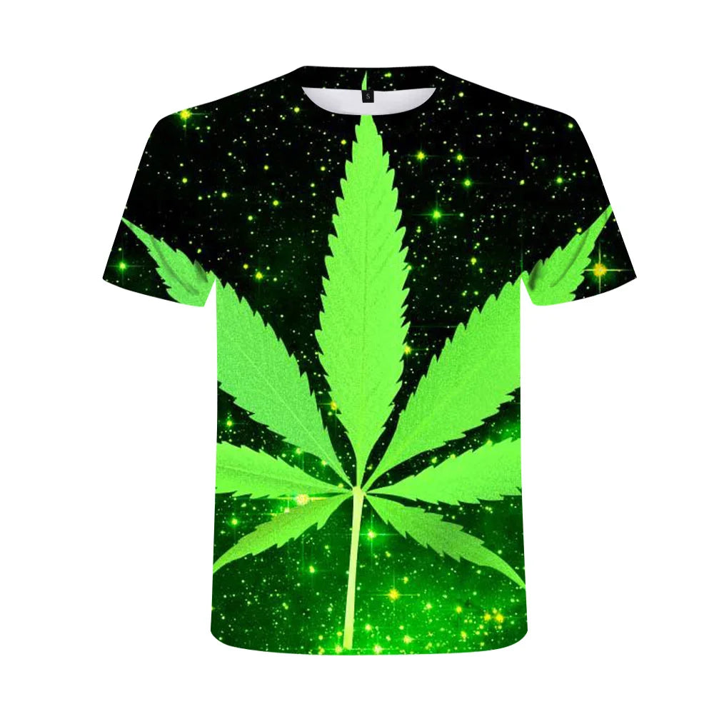 2021 new Weed 3D Printed Men tshirt Man Women Funny t shirts Homme Fashion Short Sleeve Hip Hop T-shirt Couple Tee Shirt