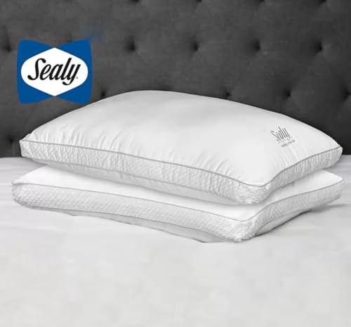 sealy Sterling Collection Down Alternative Pillows 400 Thread Queen - 2 Pack