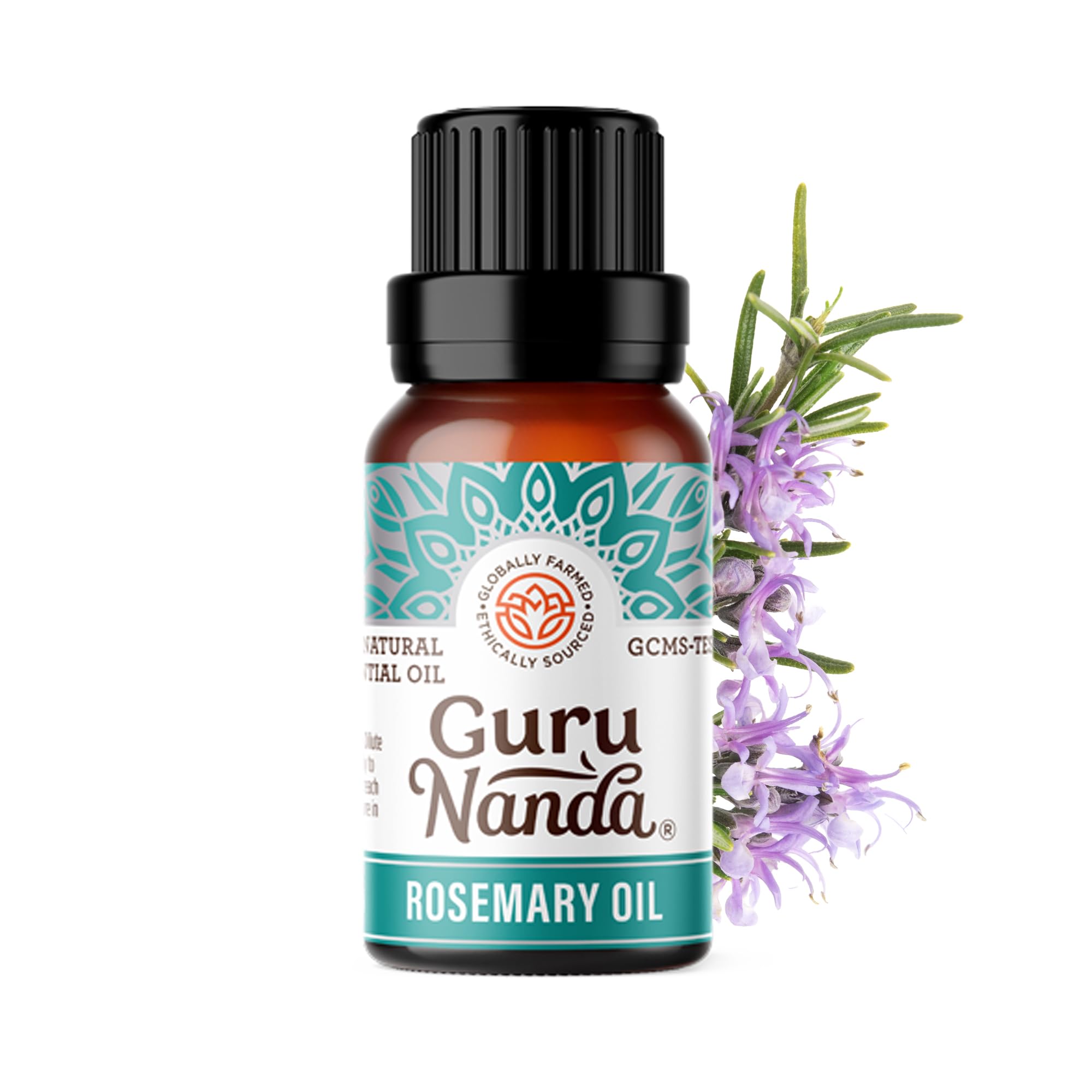 GuruNanda Rosemary Essential Oil - 100% Pure & Natural, Undiluted, Non-GMO - for Hair, Skin & Aromatherapy Diffuser - 15ML