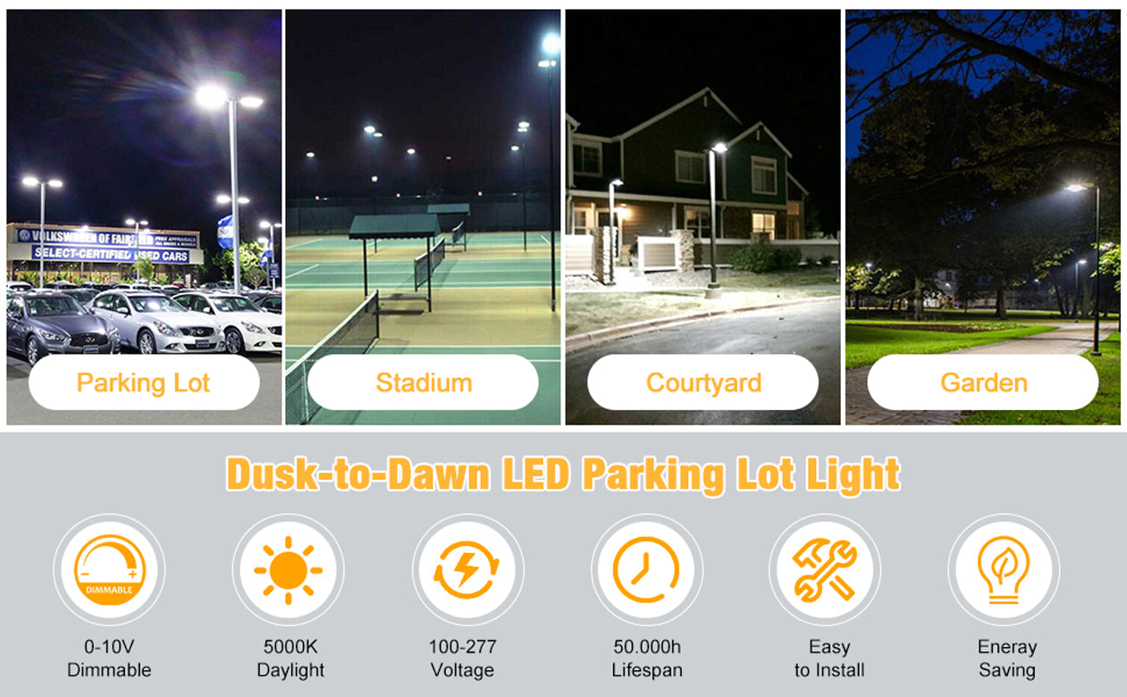 LED Parking Lot Light with SLIP FITTER