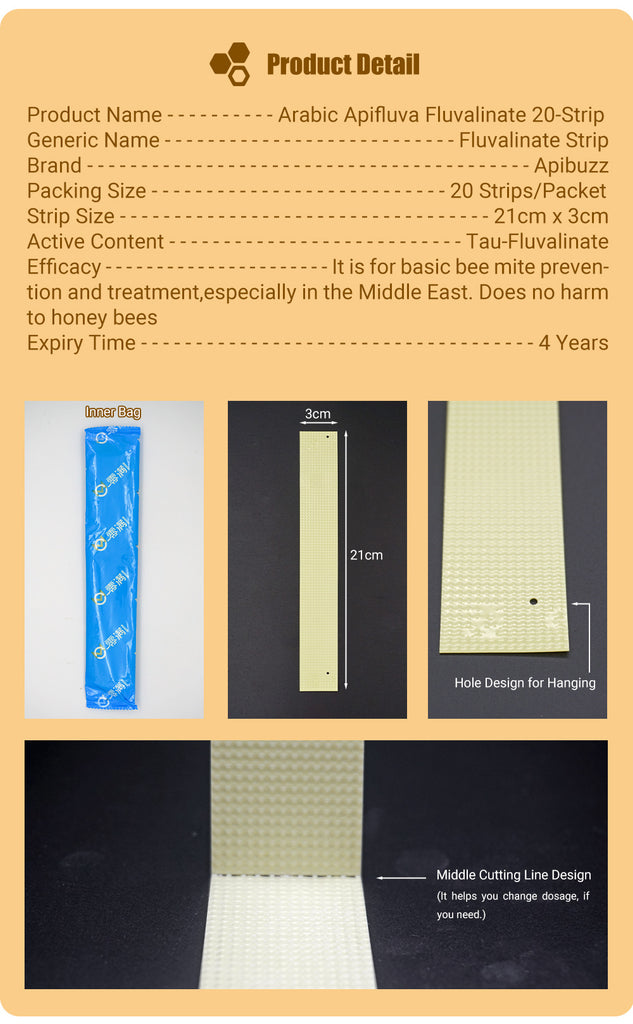 APIFLUVA Bee Strips(Arabic Version)20-Count Pack