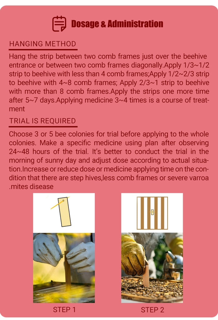 Как установить внутри улья полоски APIFLUME Mite Strips – простую в использовании подвесную полоску для борьбы с клещами варроа
