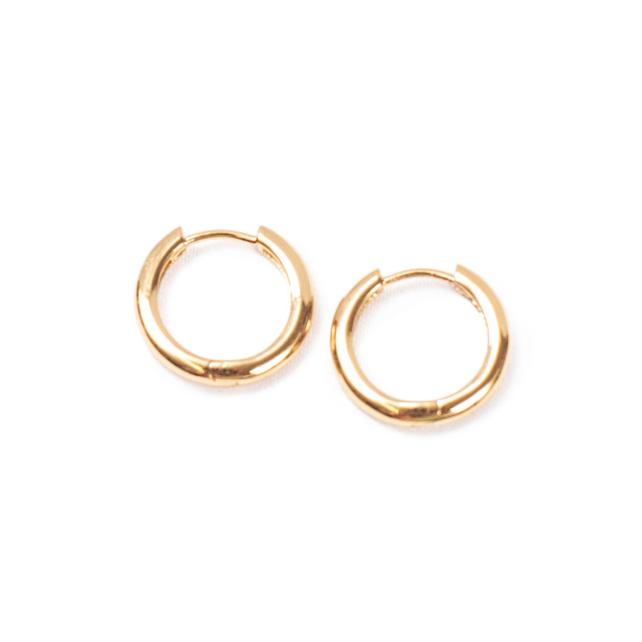 Gold Plated Large Chunky Huggie Earrings