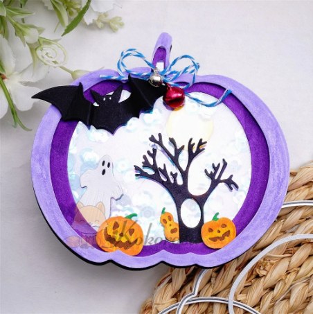 KOKOROSA METAL CUTTING DIES WITH LAYERED PUMPKIN & HALLOWEEN ELEMENTS