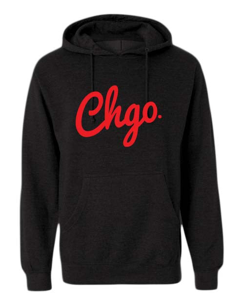  CHGO Black and Red Hoodie 