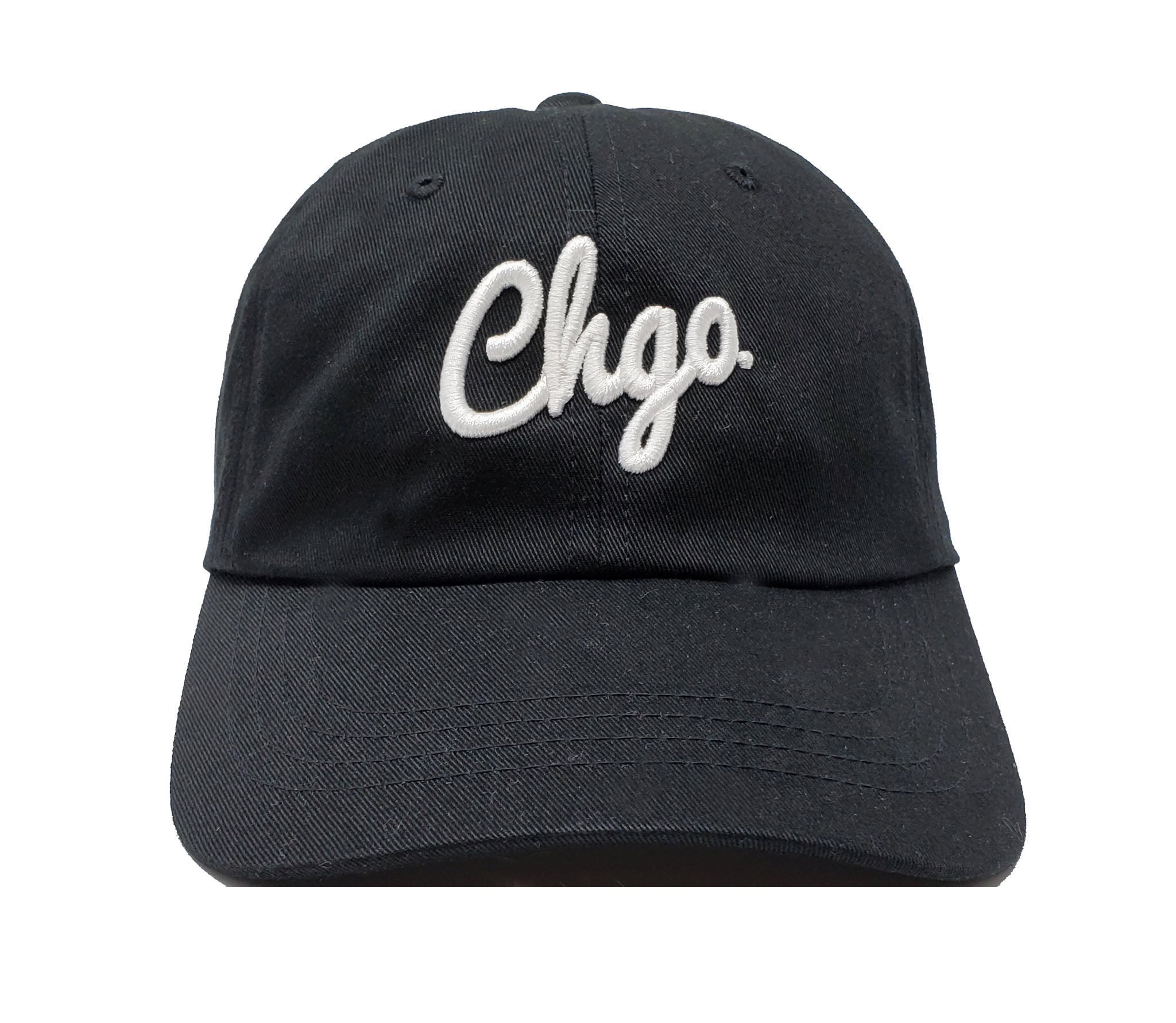  CHGO Black and White Dad Cap 