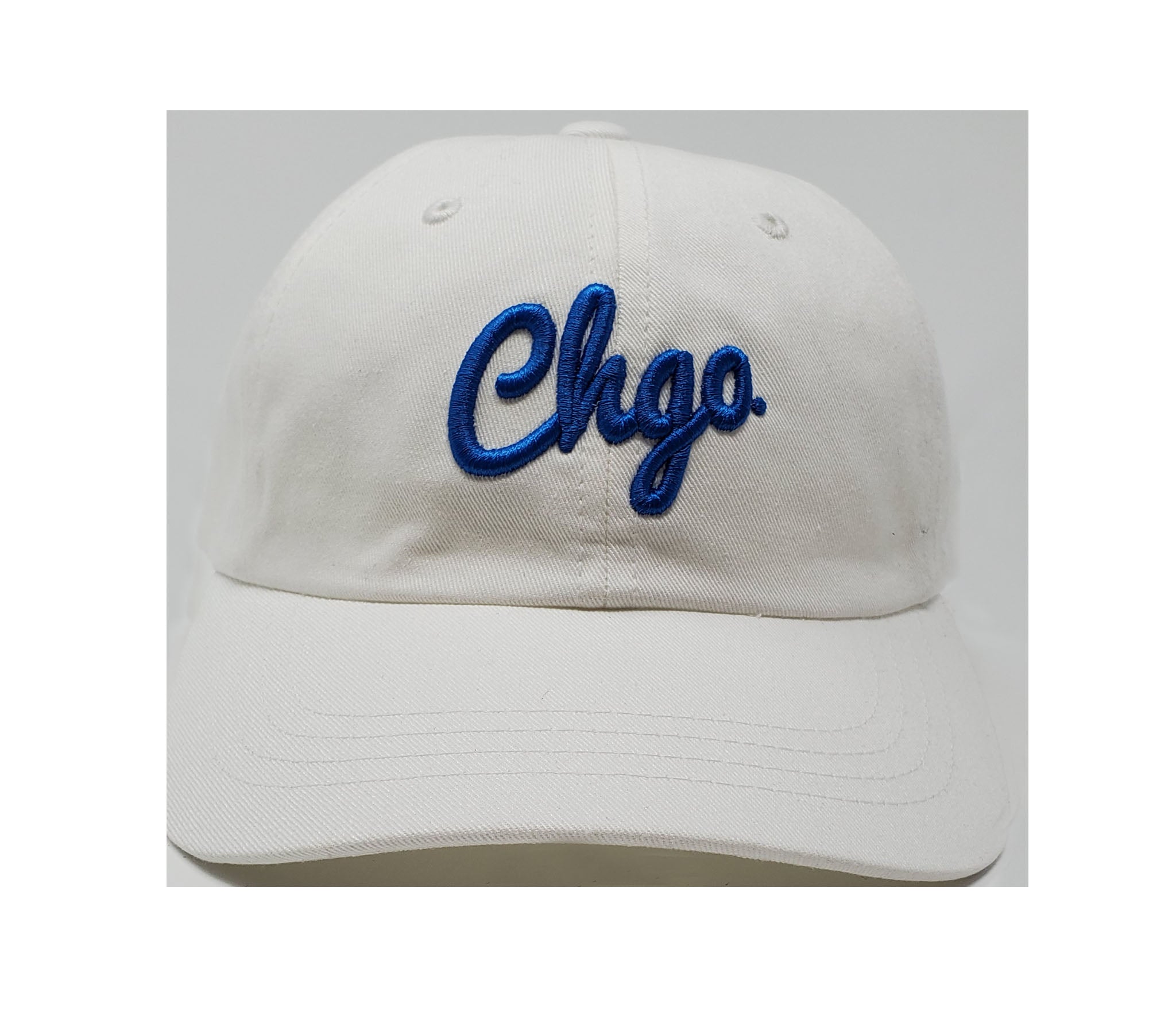  CHGO White and Royal Dad Cap 