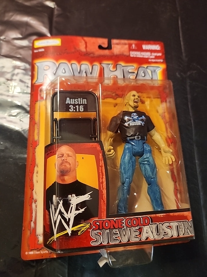 Stone Cold Steve Austin Wrestling Figure 1999 WWE WWF Jakks Pacific Raw Heat