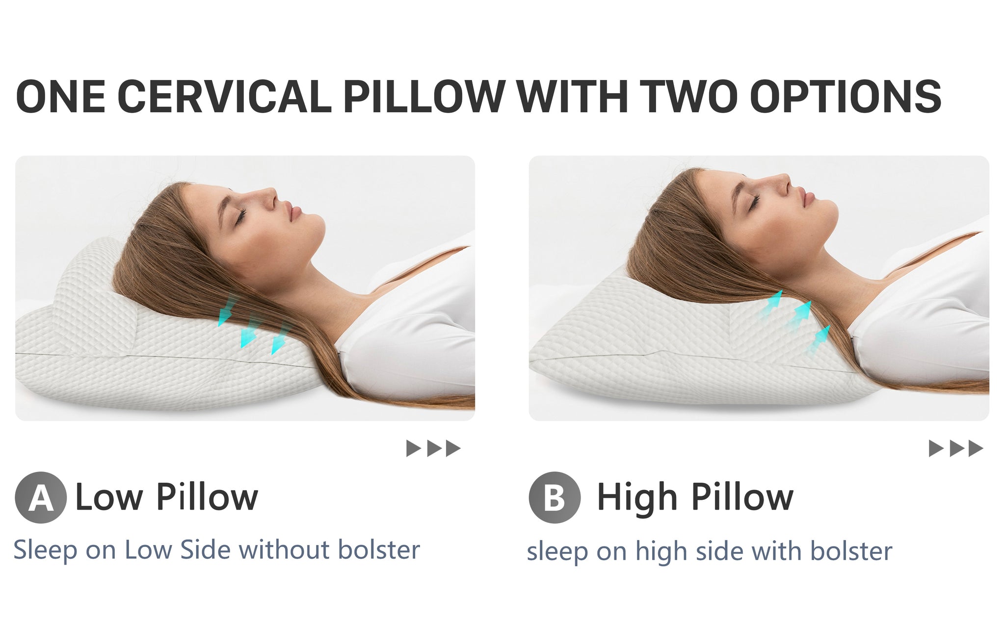 The Daneey Ideal Cervical Pillow is designed for optimum neck support, targeting neck pain and snoring. Its ergonomic design follows the natural contours of the neck, evenly distributing pressure for superior comfort. Enjoy a better night's sleep and reduce neck pain with the Daneey Ideal Cervical Pillow.