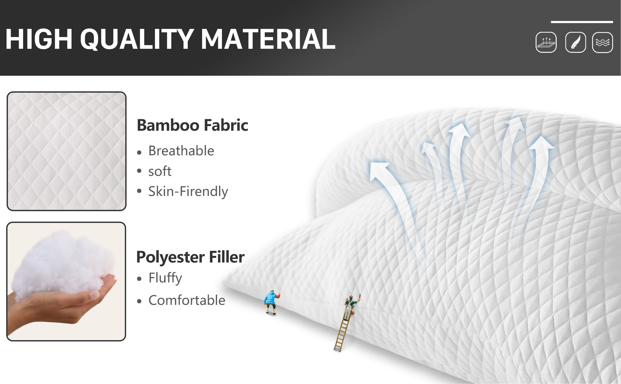 The Daneey Ideal Cervical Pillow is designed for optimum neck support, targeting neck pain and snoring. Its ergonomic design follows the natural contours of the neck, evenly distributing pressure for superior comfort. Enjoy a better night's sleep and reduce neck pain with the Daneey Ideal Cervical Pillow.