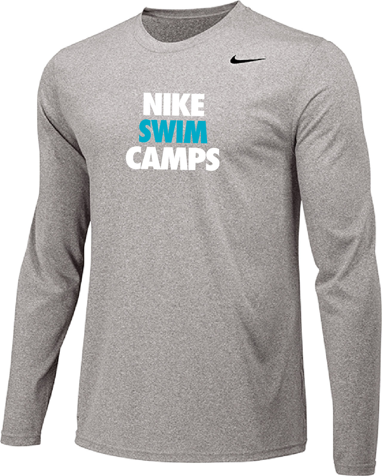  Nike Swim Camps Long Sleeve Dri-Fit Tee - Carbon Heather 