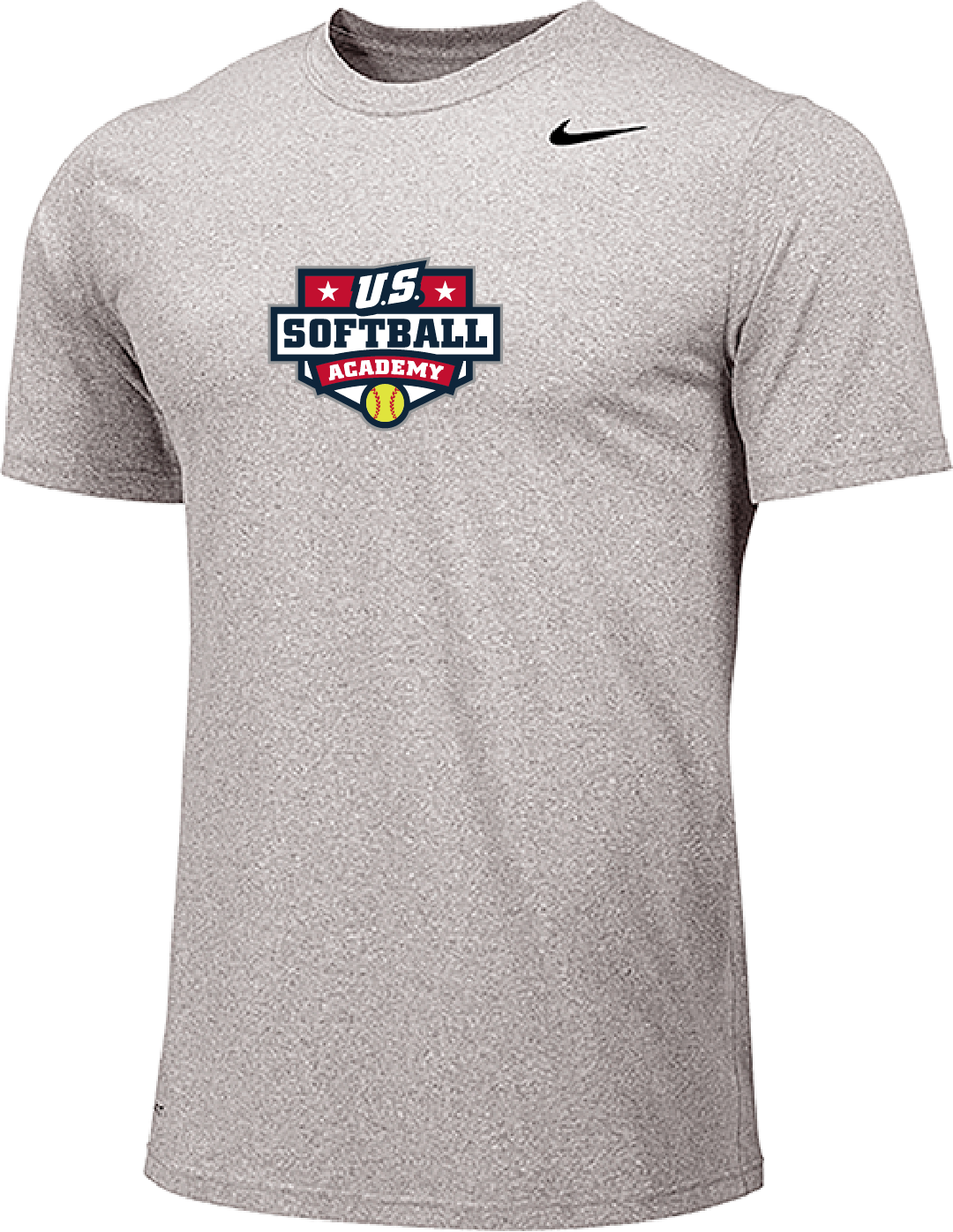  Nike US Softball Academy Short Sleeve Dri-Fit Tee - Carbon Heather 