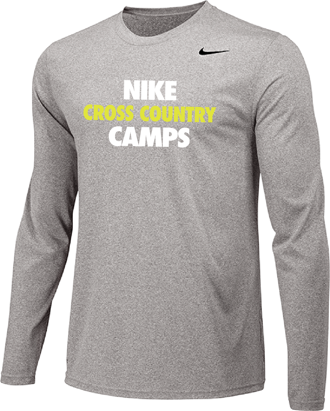  Nike Cross Country Camps Long Sleeve Dri-Fit Tee - Carbon Heather 