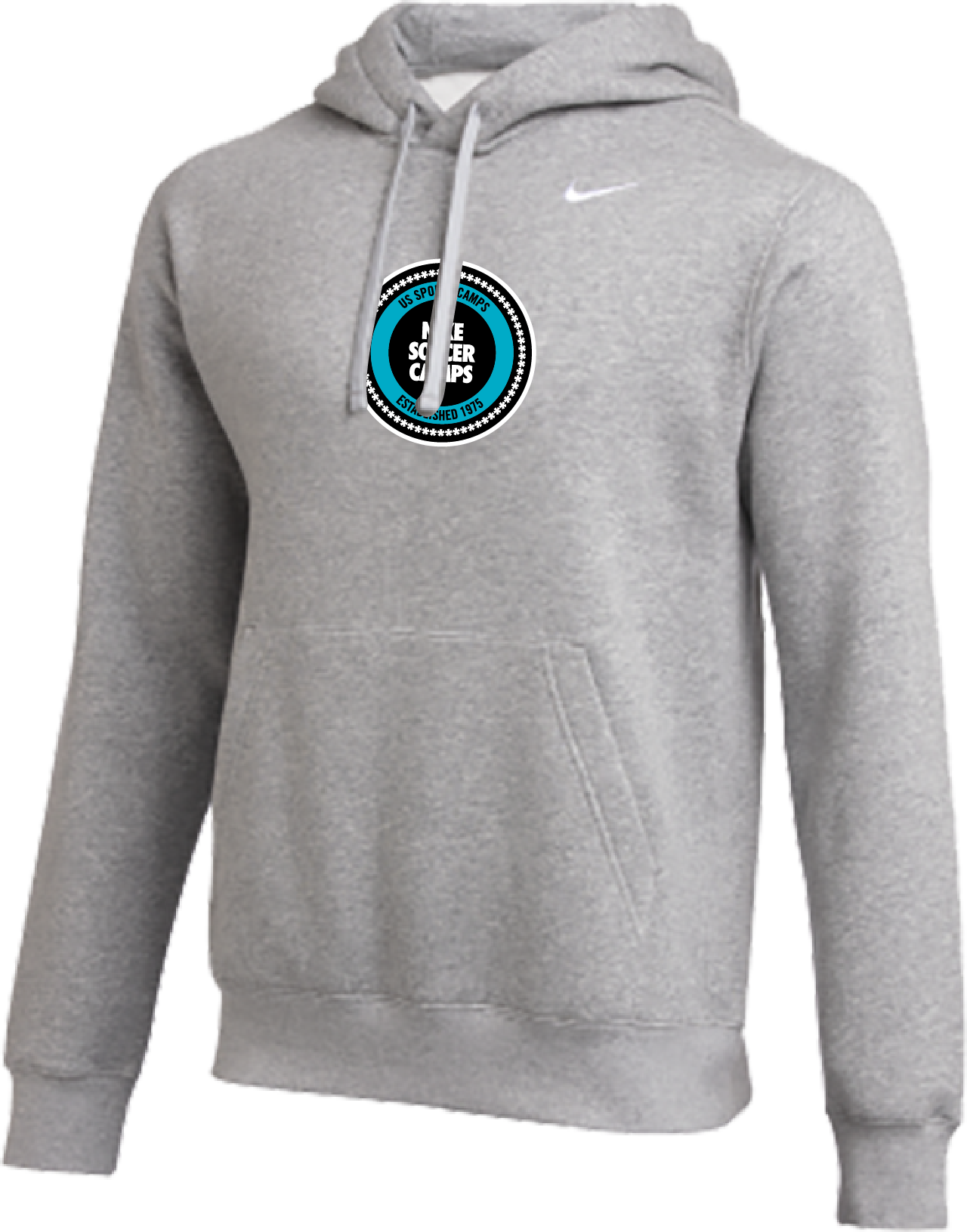  Nike Soccer Crest Club Fleece Pullover Hoodie - Heather Grey 