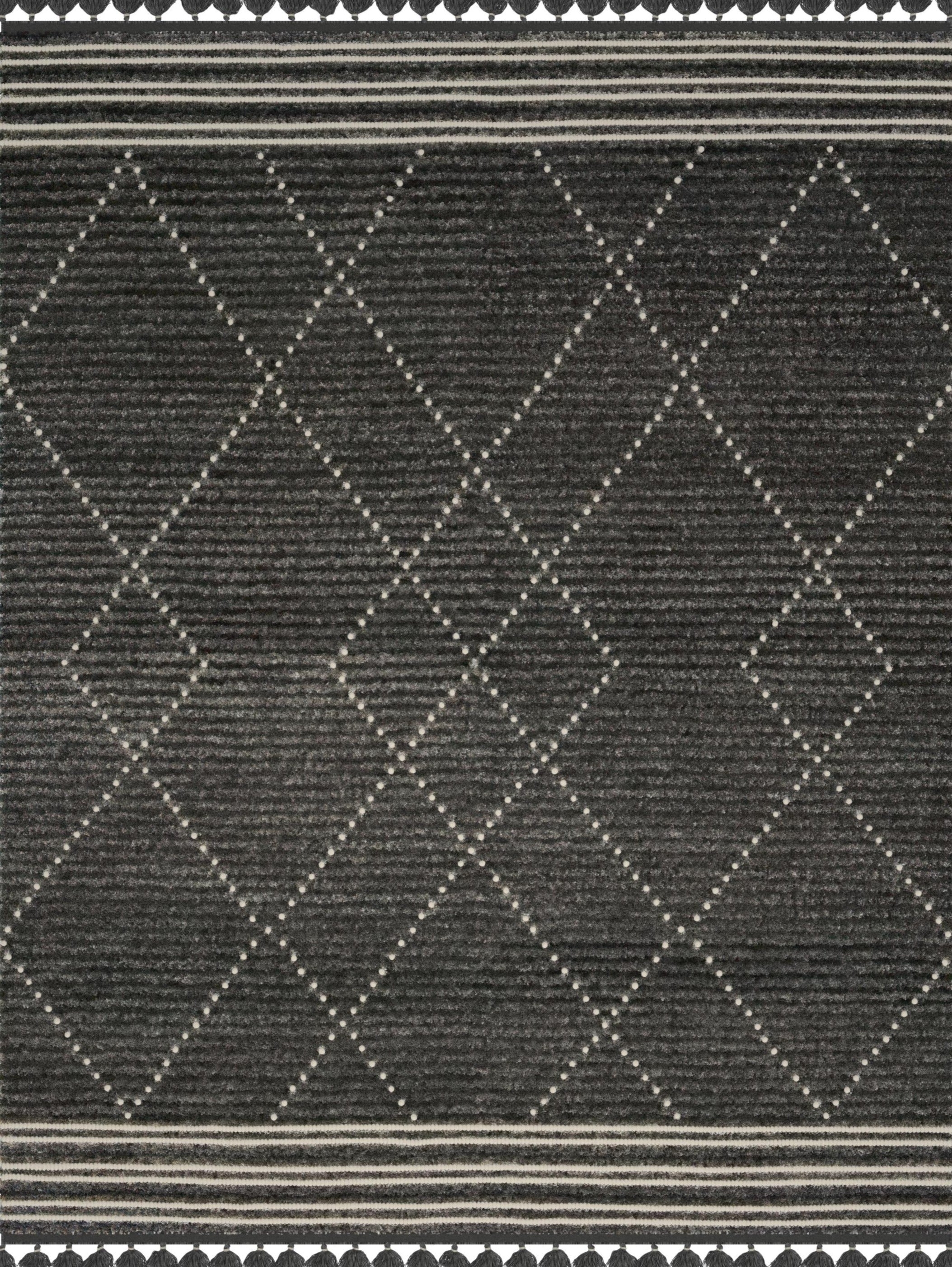 Handmade Vail Stona Charcoal Rug