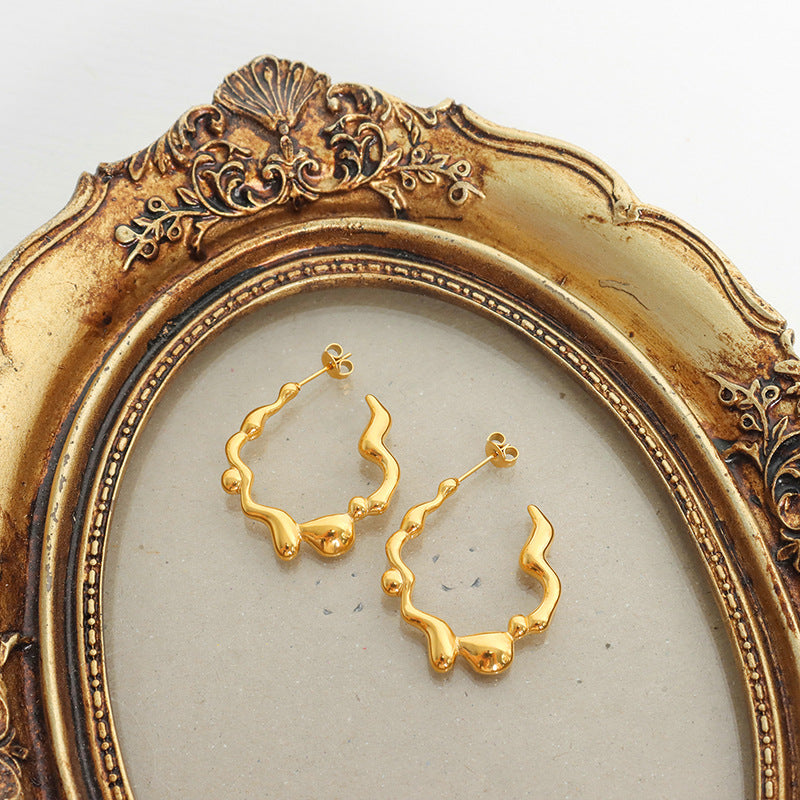 C-shaped Irregular Earrings