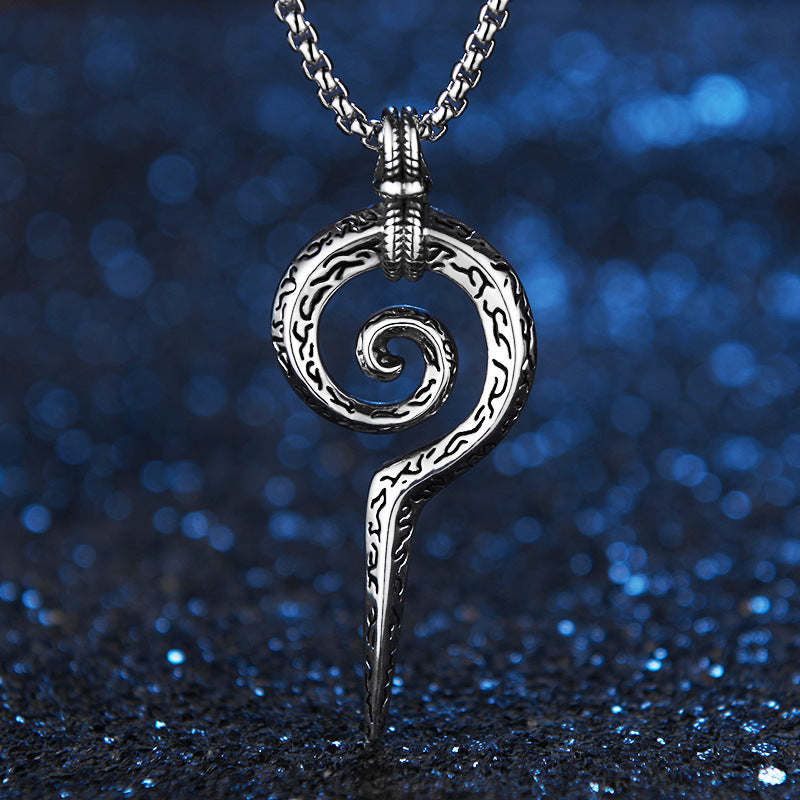 Titanium Coiled Scepter Pendant