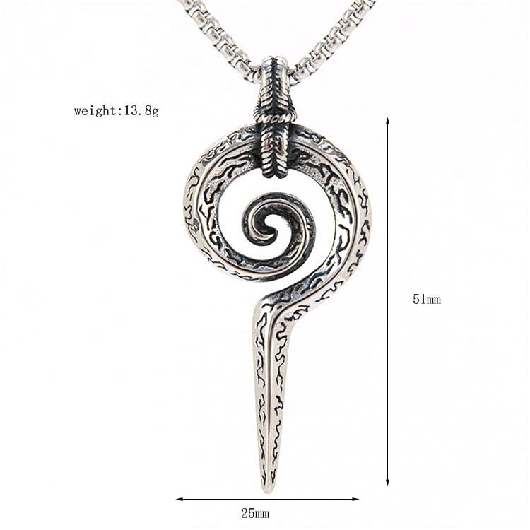 Titanium Coiled Scepter Pendant