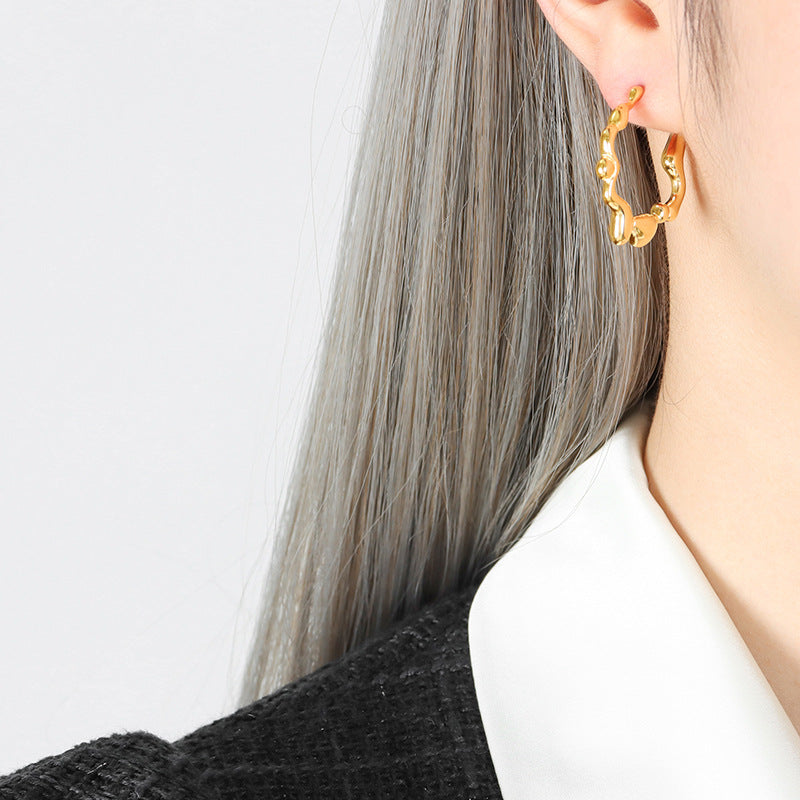 C-shaped Irregular Earrings