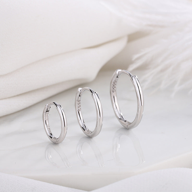 3 Pair Silver Earrings