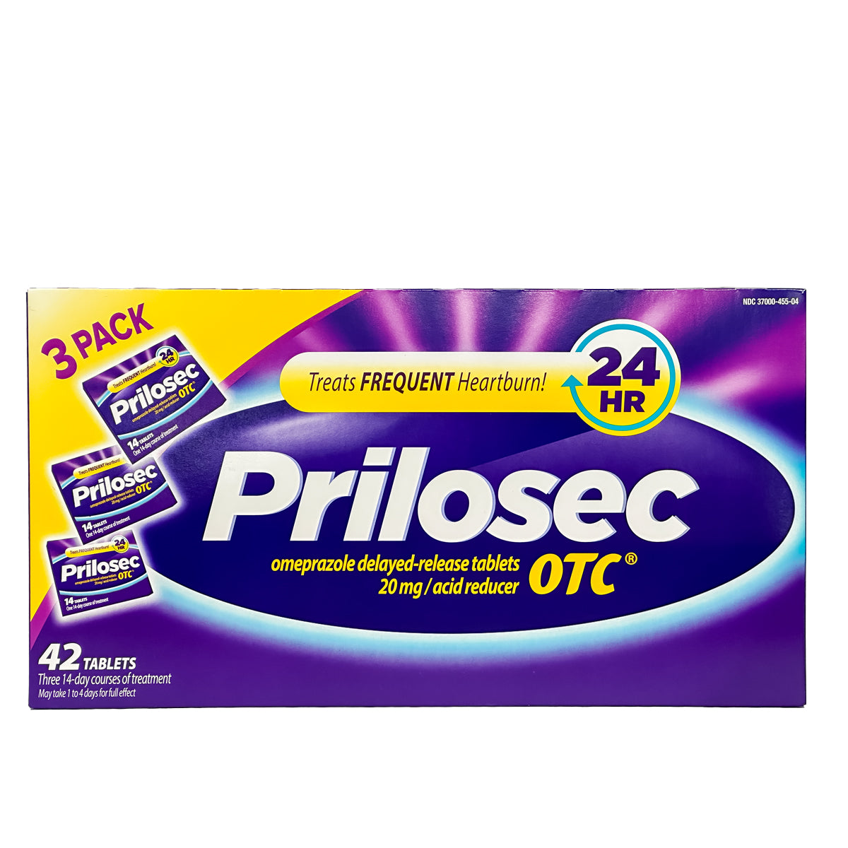 Prilosec OTC, Omeprazole Delayed Release, Acid Reducer, 14 Tablets each (Pack of 3)