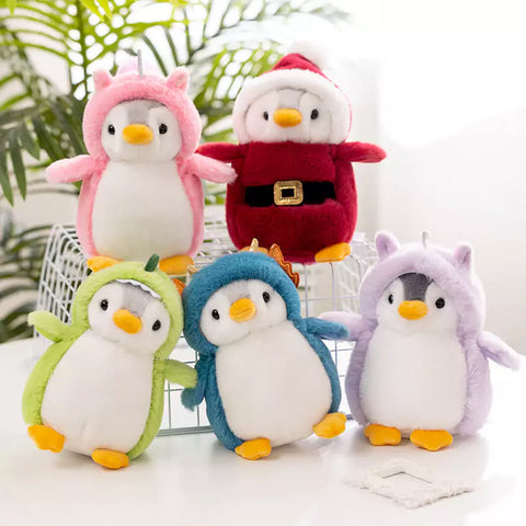 Cross dressing plush penguin doll